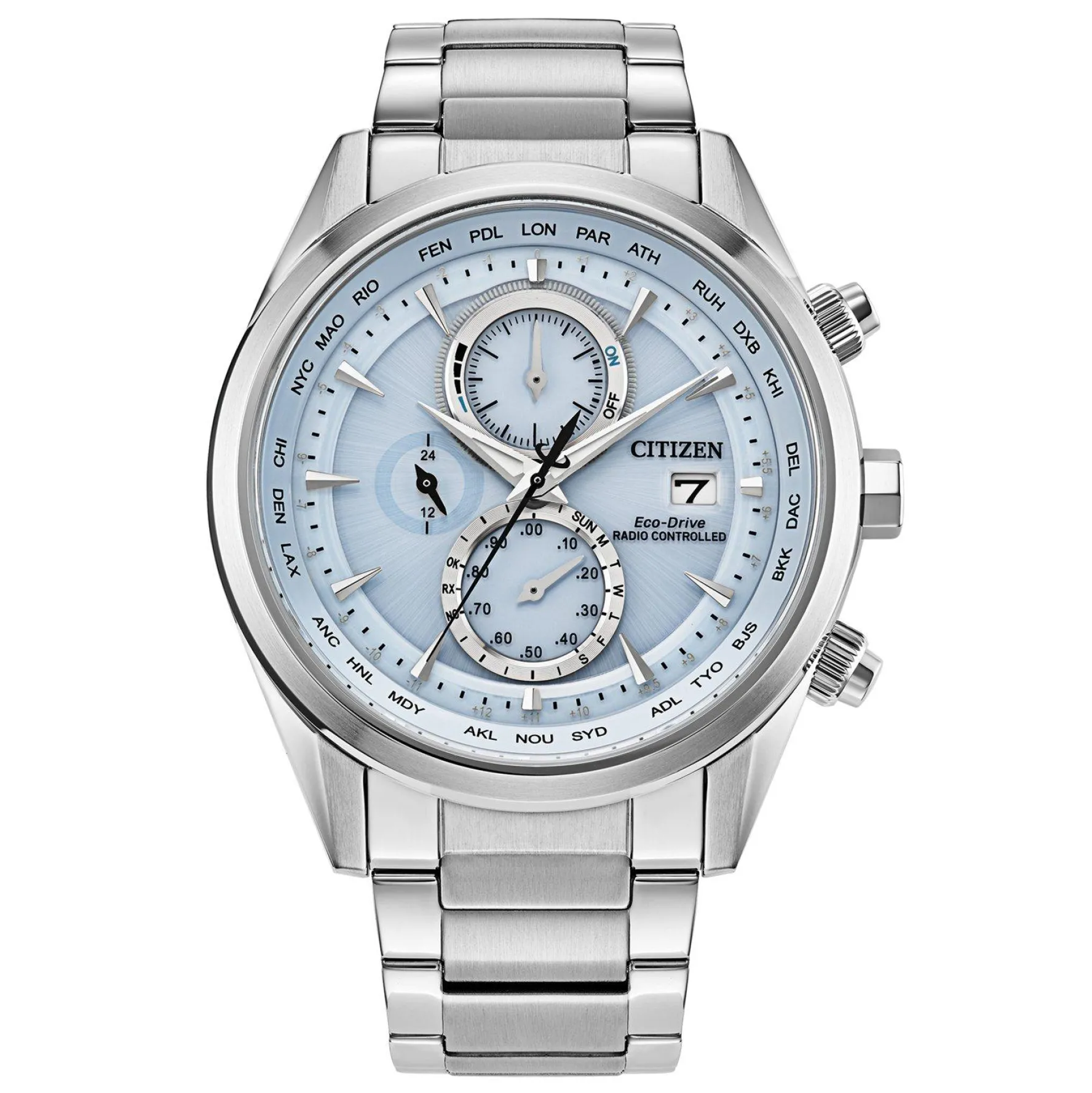Citizen World Chronograph A.T 43mm Stainless Steel Eco Drive Men’s Watch