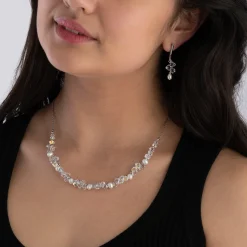 Coeur De Lion Freshwater Pearl and Crystal Drop Earrings