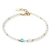 Coeur De Lion GeoCUBE Crystal Pearl Anklet