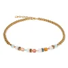 Coeur De Lion GeoCUBE Fusion Summer Yellow Gold Tone Crystal Necklace