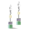 Coeur De Lion GeoCUBE Green Crystal Drop Earrings