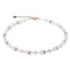 Coeur De Lion GeoCUBE Iconic Nature Rose Gold Tone Crystal Necklace
