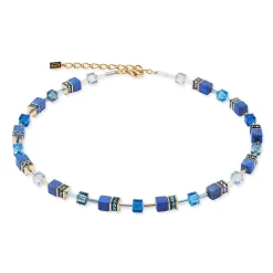 Coeur De Lion GeoCUBE Yellow Gold Tone Necklace