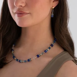 Coeur De Lion GeoCUBE Yellow Gold Tone Necklace