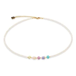 Coeur De Lion Joyful Colours Yellow Gold Tone Crystal Necklace