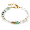Coeur De Lion Precious Fusion Yellow Gold Tone Pearl and Crystal Bracelet