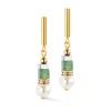 Coeur De Lion Precious Fusion Yellow Gold Tone Pearl Drop Earrings