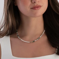 Coeur De Lion Precious Fusion Yellow Gold Tone Pearl and Crystal Necklace