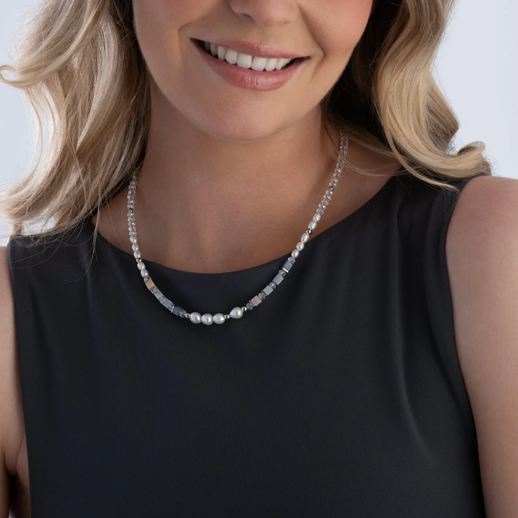 Coeur De Lion Silver Pearl Necklace