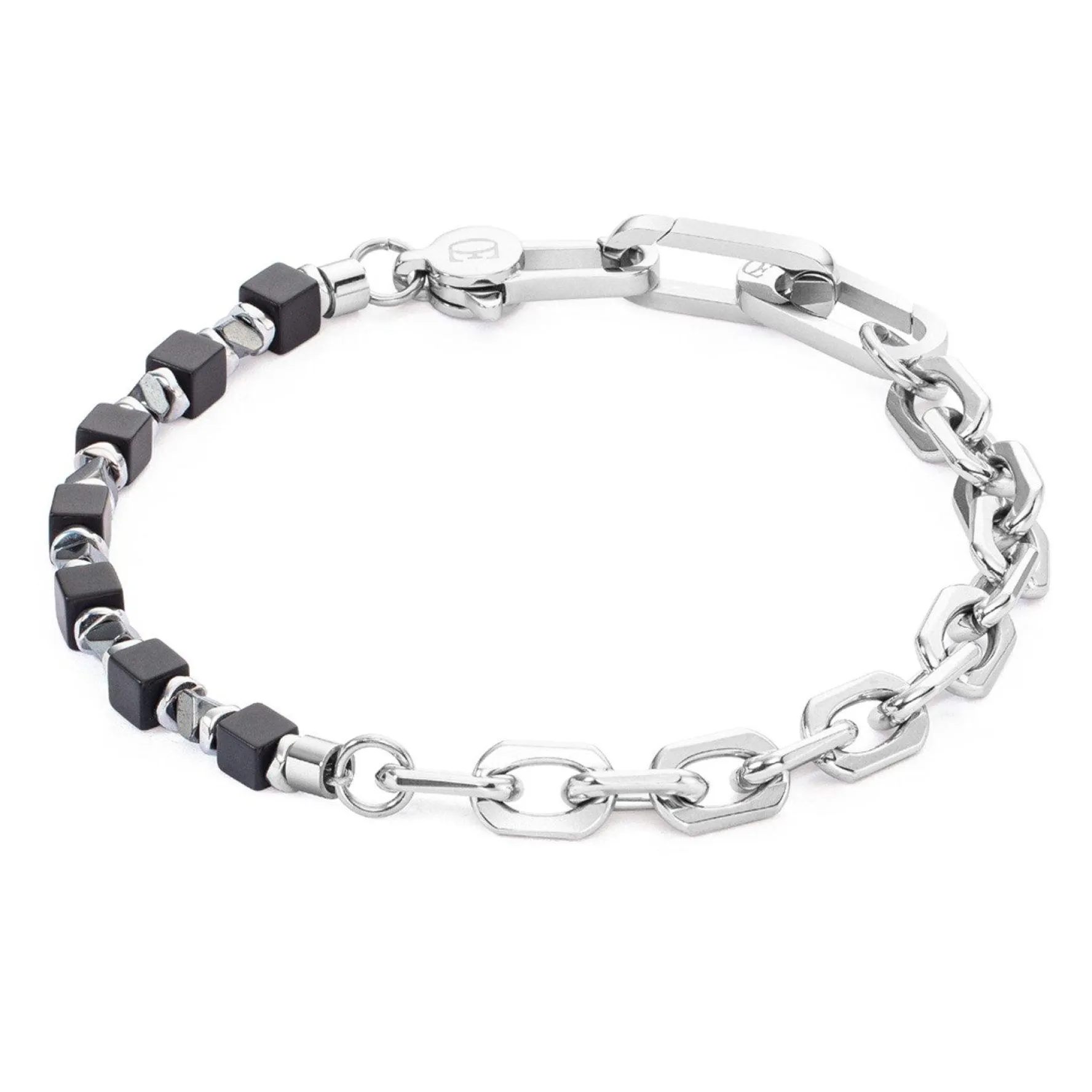 Coeur De Lion Stainless Steel Onyx Men’s Bracelet