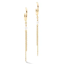 Coeur De Lion Yellow Gold Tone Drop Earrings