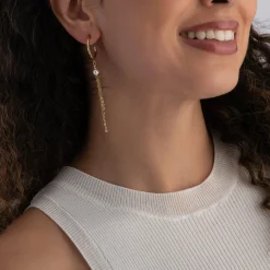 Coeur De Lion Yellow Gold Tone Drop Earrings