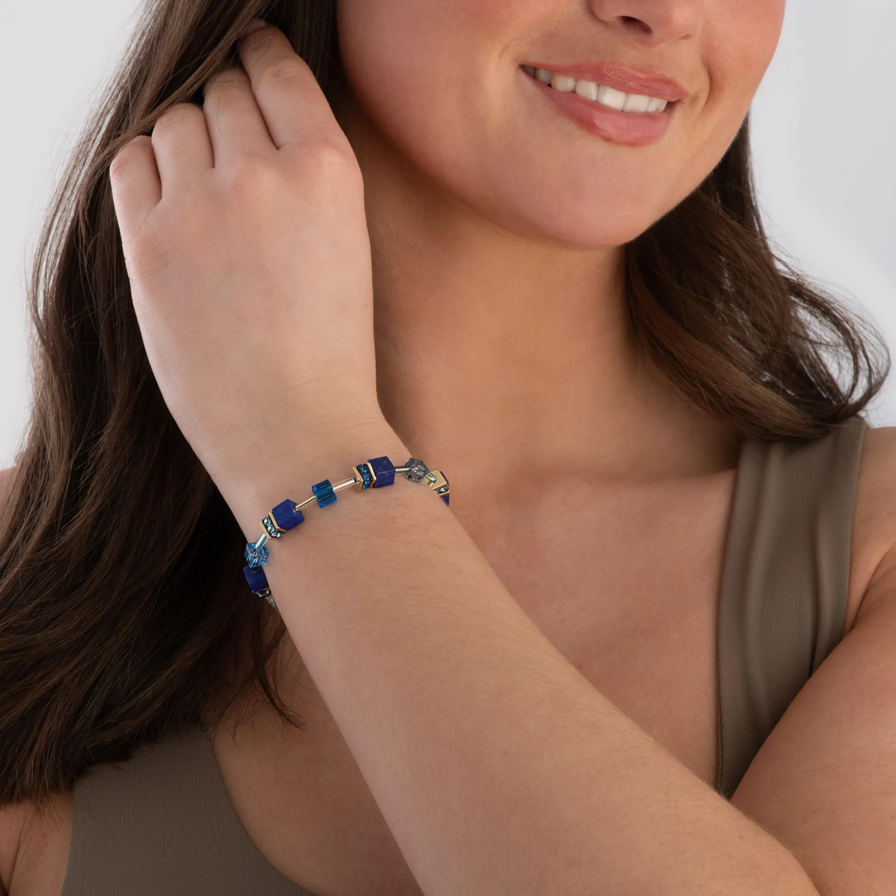Coeur De Lion Yellow Gold Tone GeoCUBE Bracelet