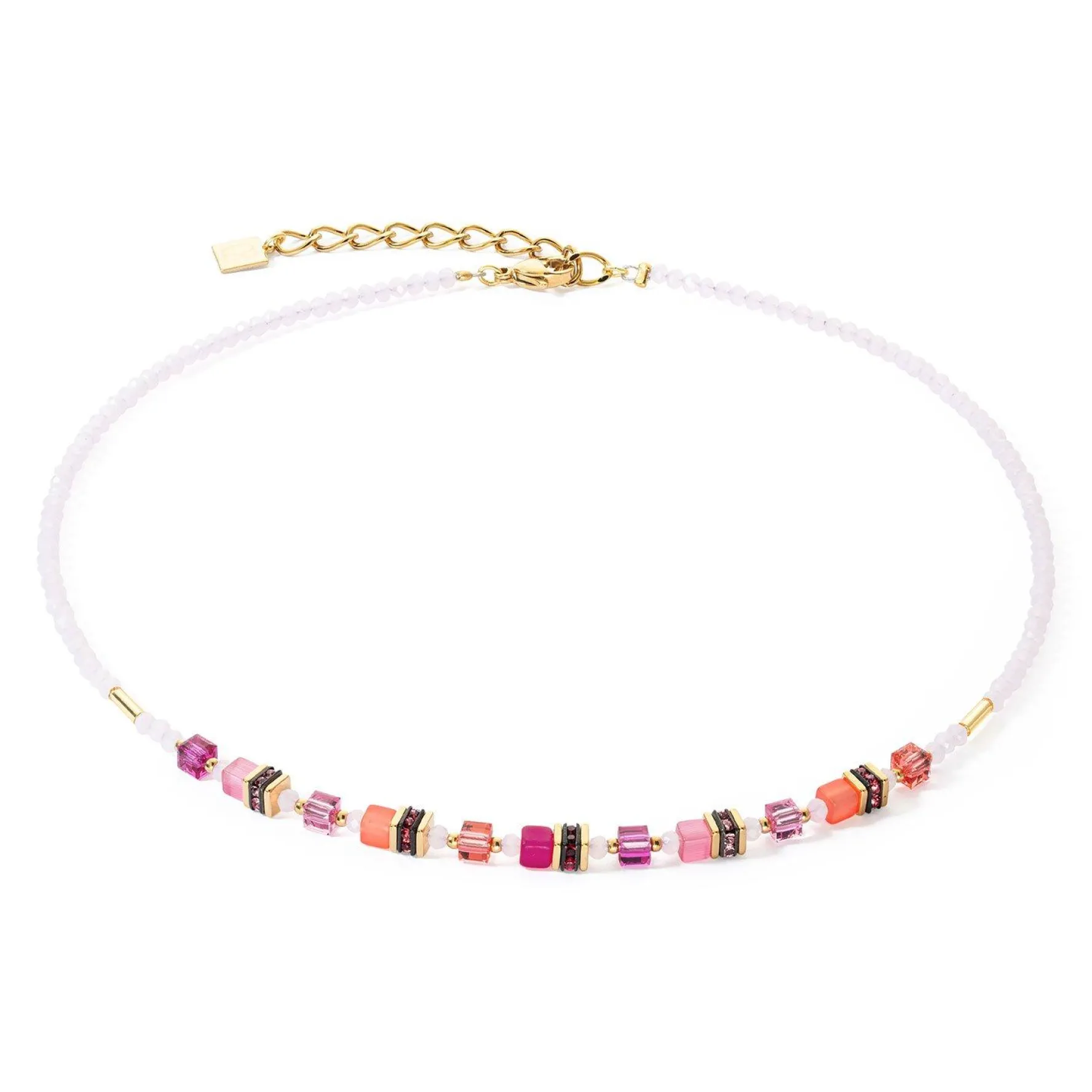 Coeur De Lion Yellow Gold Plated GeoCUBE Necklace