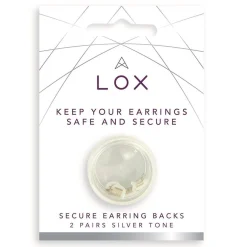 Connoisseurs Lox White Tone Secure Earring Backs