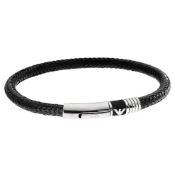 Emporio Armani Black Cord Men's Bracelet