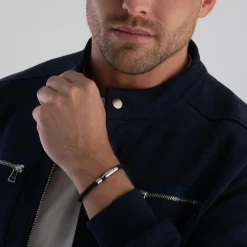 Emporio Armani Black Cord Men's Bracelet