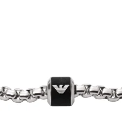 Emporio Armani Black Marble Chain Men’s Bracelet