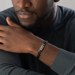 Emporio Armani Leather ID Men’s Bracelet