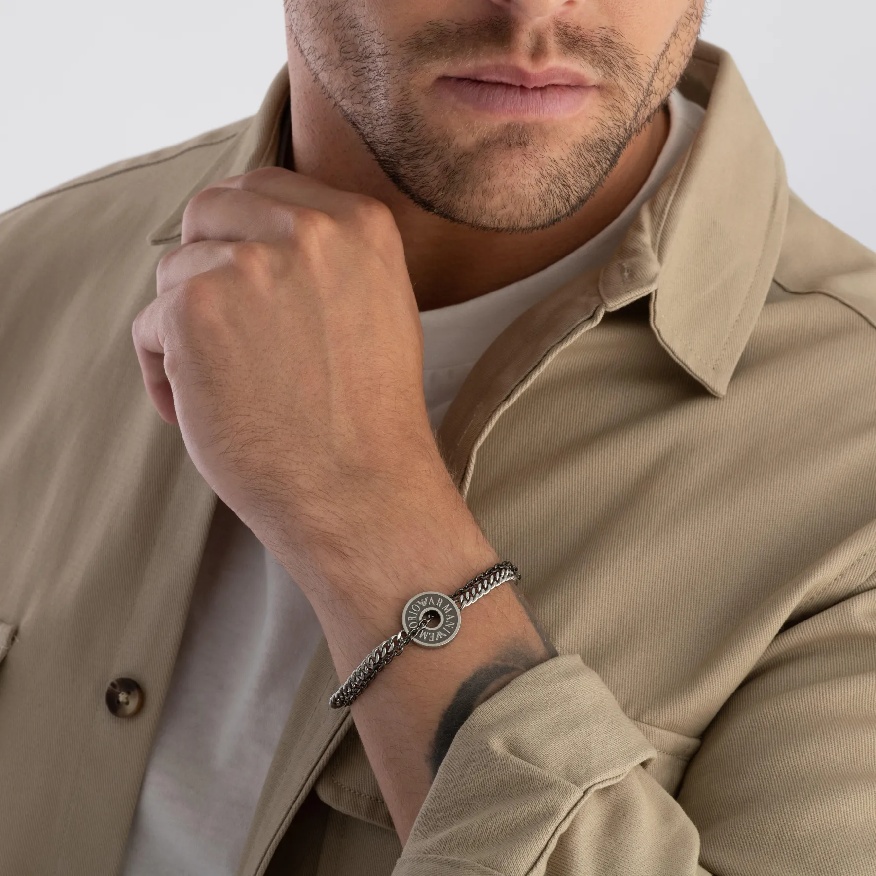 Emporio Armani Logo Essential Stainless Steel Men’s Bracelet