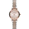 Emporio Armani 28mm Stainless Steel and Rose Gold Tone Crystal Ladies Watch