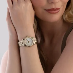 Emporio Armani 32mm Yellow Gold Tone Ladies Watch