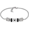Emporio Armani Onyx Rondelle Men’s Bracelet