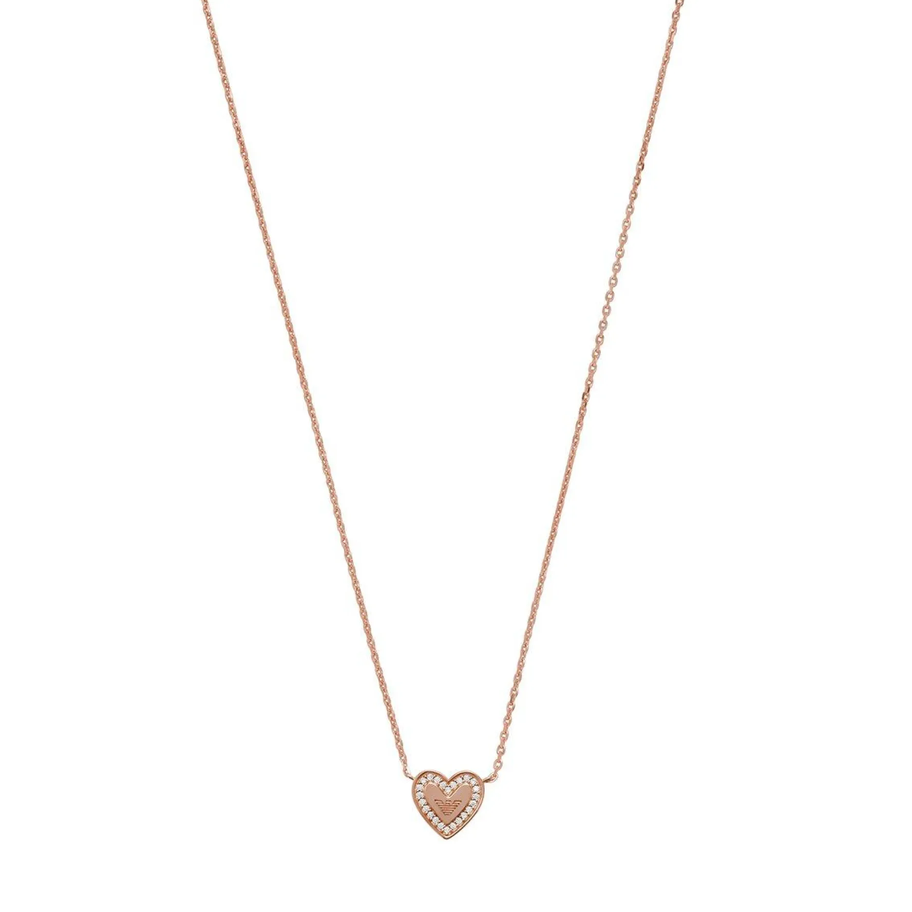 Emporio Armani Rose Gold Plated Heart Necklace