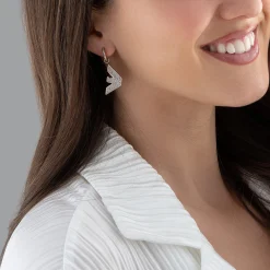 Emporio Armani Rose Tone Drop Earrings