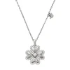 Emporio Armani Silver Cubic Zirconia Flower Pendant
