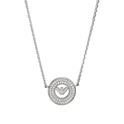 Emporio Armani Silver Cubic Zirconia Necklace