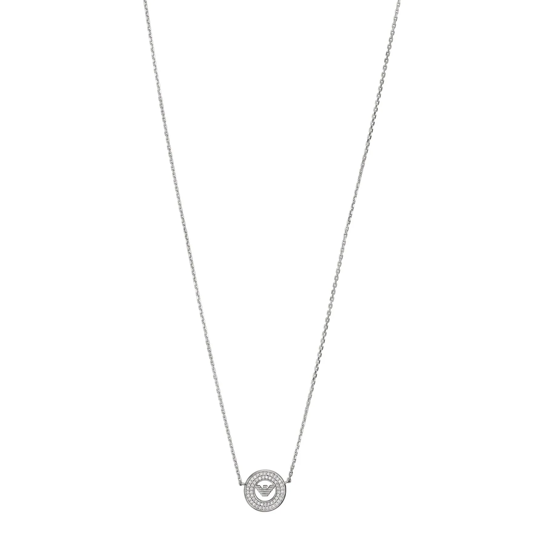 Emporio Armani Silver Cubic Zirconia Necklace