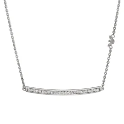 Emporio Armani Silver Cubic Zirconia Necklace