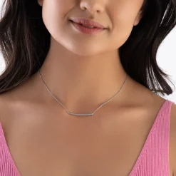 Emporio Armani Silver Cubic Zirconia Necklace