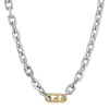Emporio Armani Stainless Steel and Yellow Gold Plated Necklace
