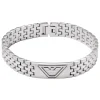 Emporio Armani Stainless Steel Eagle Logo Bracelet