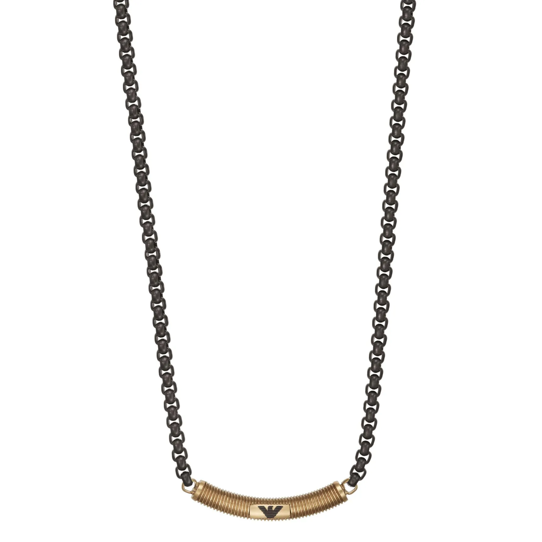 Emporio Armani Stainless Steel Black Necklace