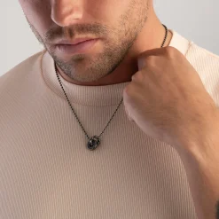 Emporio Armani Stainless Steel Interlocking Necklace