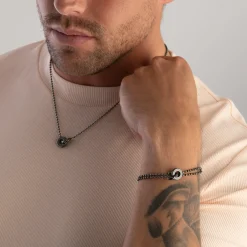 Emporio Armani Stainless Steel Interlocking Necklace