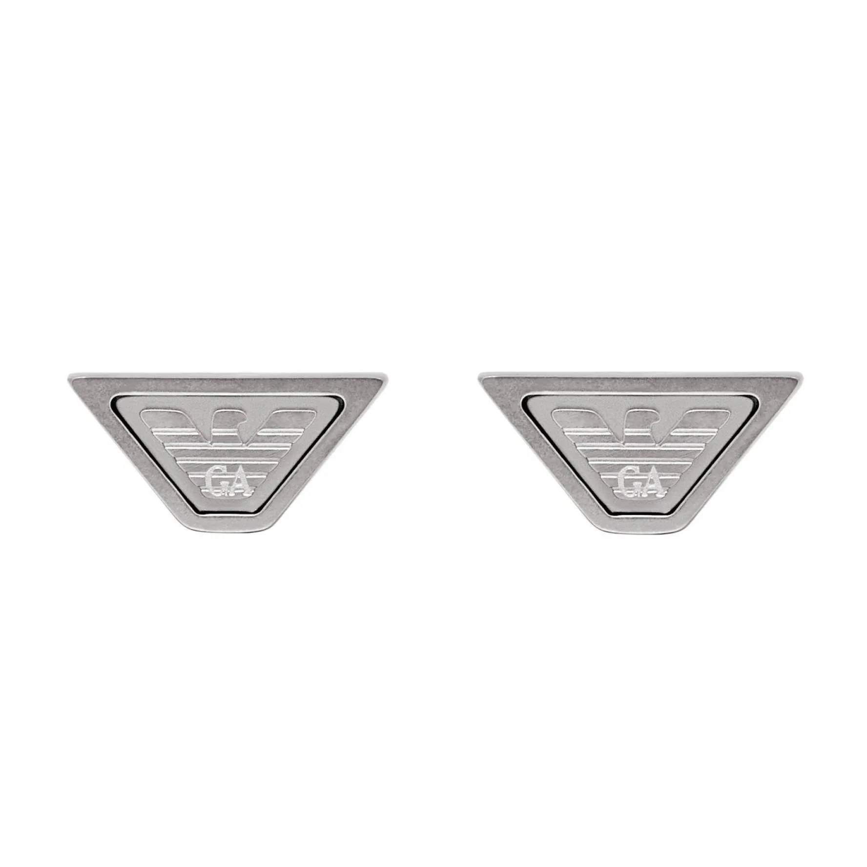 Emporio Armani Stainless Steel Eagle Logo Stud Earrings