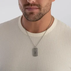 Emporio Armani Stainless Steel Dog Tag Men’s Pendant