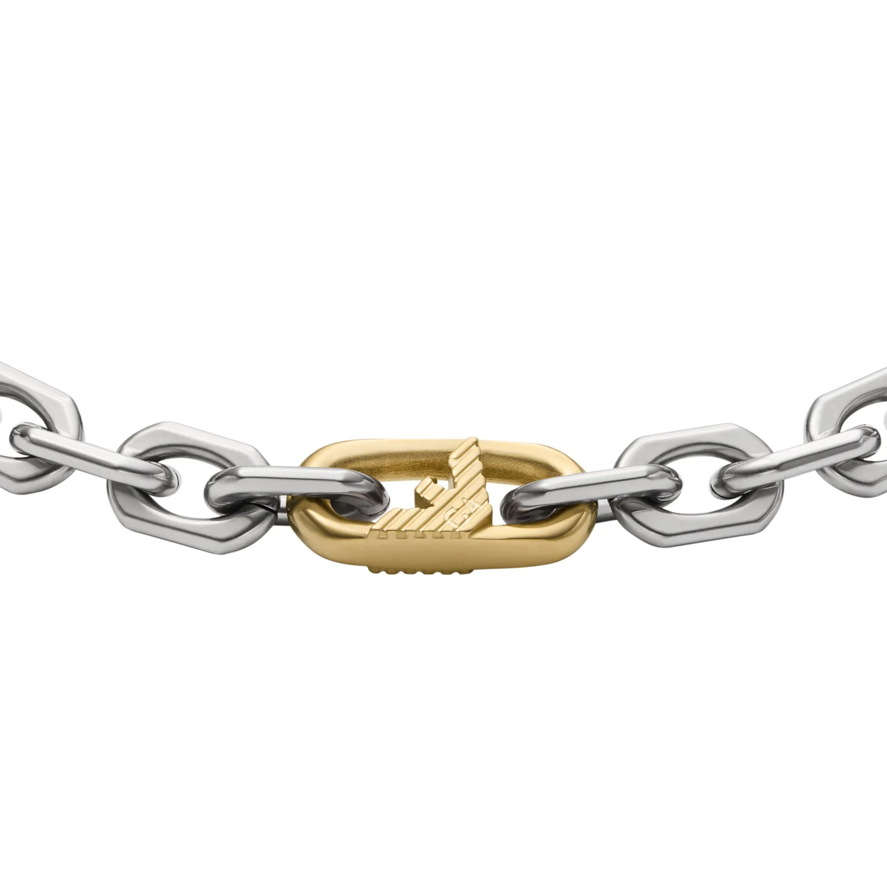 Emporio Armani Stainless Steel and Yellow Gold Plated Bracelet
