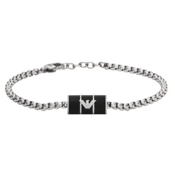 Emporio Armani Stainless Steel Rondel Bracelet