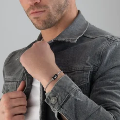 Emporio Armani Stainless Steel Rondel Bracelet