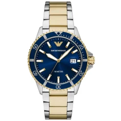 Emporio Armani World Explorer 42mm Stainless Steel and Yellow Gold Tone Men’s Watch