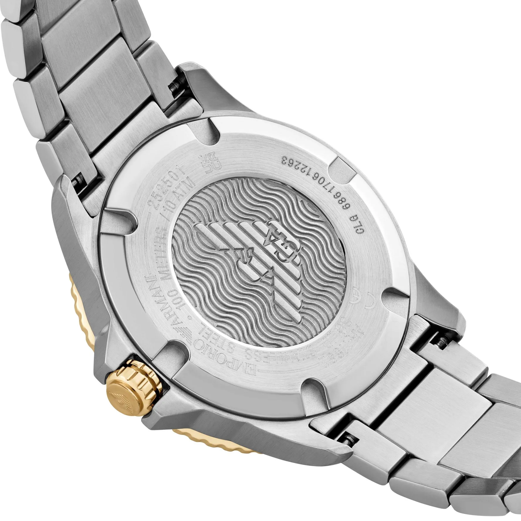 Emporio Armani World Explorer 42mm Stainless Steel and Yellow Gold Tone Men’s Watch