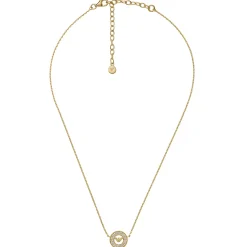 Emporio Armani Yellow Gold Tone Cubic Zirconia Ladies Necklace