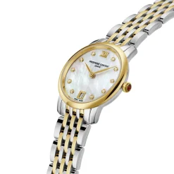Frederique Constant Classics Slimline 30mm Stainless Steel and Yellow Gold PVD Diamond Ladies Watch