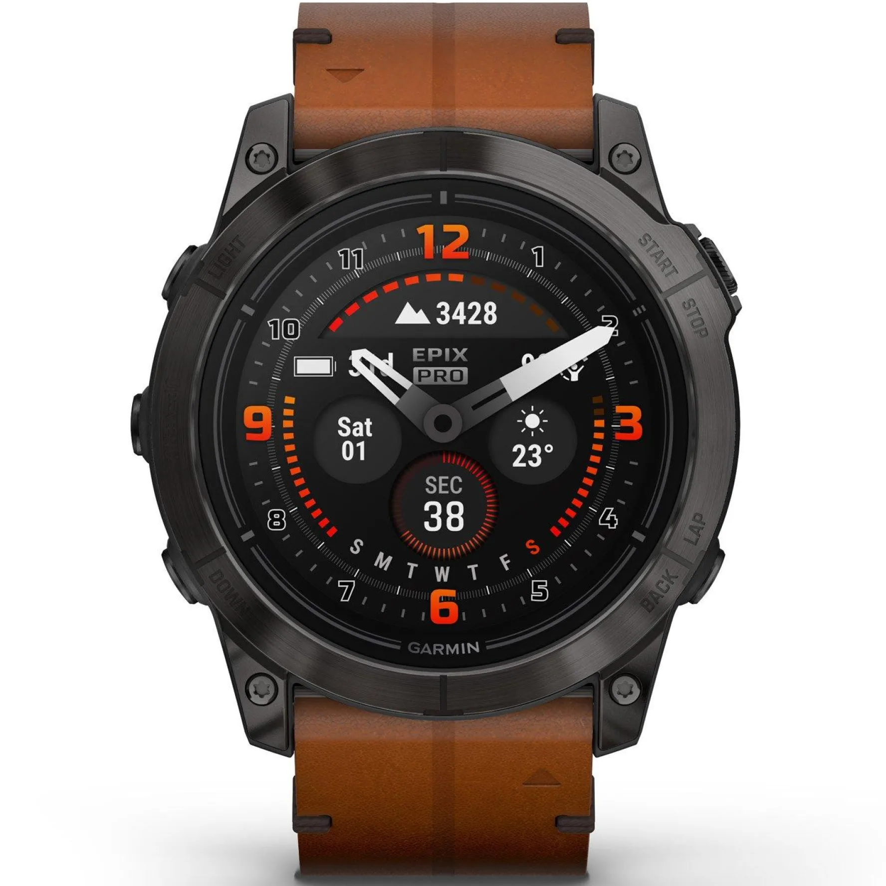 Garmin Epix Pro (Gen 2) Sapphire Edition 51mm Titanium Leather Smartwatch