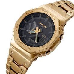 G-Shock Full Metal 2100 Series 48.6mm Yellow Gold Tone Solar Powered Men's Watch